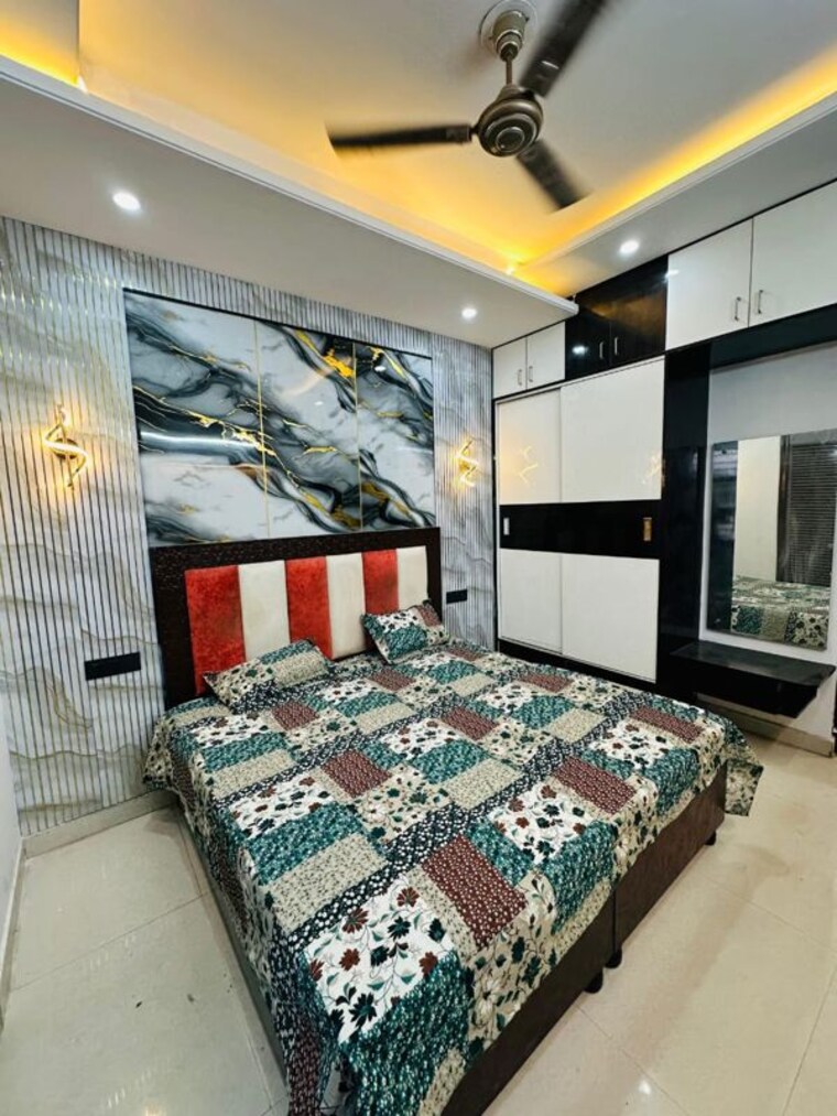 Bedroom, ds-homes 3 Bedroom 1350 Sq.Ft. Apartment In Dhakoli Zirakpur 10422885