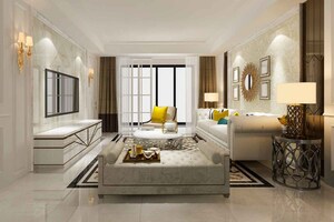 Living Room in 4 BHK Apartment at Emaar Serenity Hills, Sector 86 – for Sale
