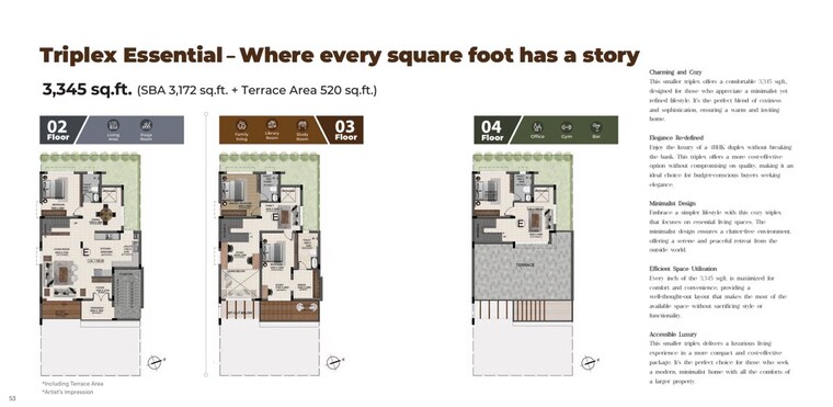 Floor Plan, valmark-city-ville 3 Bedroom 2298 Sq.Ft. Villa In Bannerghatta Road Bangalore 10422909