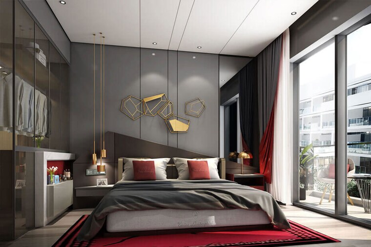 Bedroom, signature-global-tonino-lamborghini-residences 3 Bedroom 2050 Sq.Ft. Apartment In Sector 71 Gurgaon 10423017