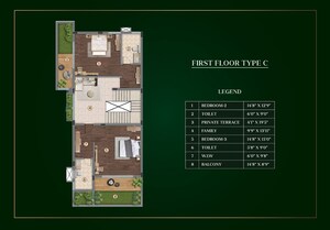 Floor Plan in 3 BHK Villa at Purva Sparkling Springs, Bannerghatta – for Sale