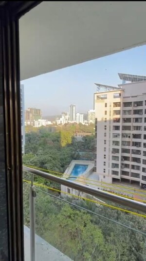 Balcony in 1 BHK Apartment at Je And Vee Om Trimurti, Malad East – for Rent