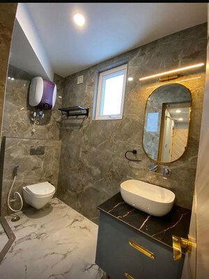 Bathroom in 3 BHK Builder Floor at Sushant Lok I – for Rent