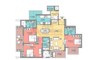 Floor Plan in 3 BHK Apartment at M3M Altitude, Sector 65 – for Rent