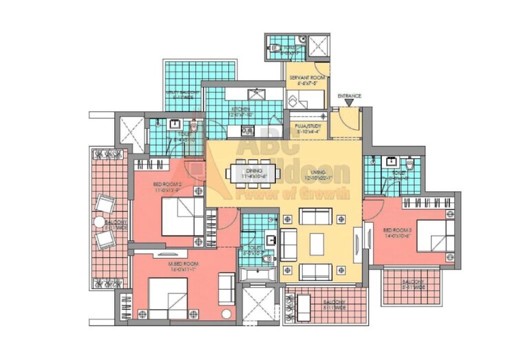 Floor Plan, m3m-altitude 3 Bedroom 2500 Sq.Ft. Apartment In Sector 65 Gurgaon 10423784