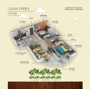 2 BHK Apartment – Map Location View at Tulsiani Urban Woods, Sushant Golf City - for Rent
