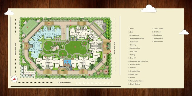 Master Plan, tulsiani-urban-woods 2 Bedroom 1090 Sq.Ft. Apartment In Sushant Golf City Lucknow 10356248