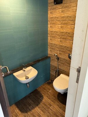 Bathroom in 1 BHK Apartment at Lodha Crown Quality Homes, Majiwada – for Rent
