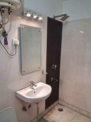 Bathroom in 1 BHK Builder Floor at Malviya Nagar – for Rent
