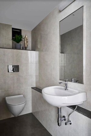 Bathroom in 2 BHK Apartment at Divyam Residency, Malad East – for Rent