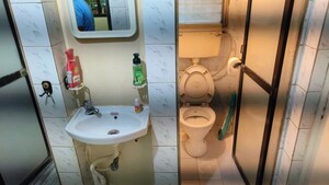 Bathroom in 1 BHK Apartment at Amrapali CHS Santacruz East, Santacruz East – for Rent