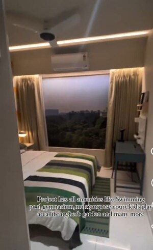 Bedroom in 2 BHK Apartment at RIPL Aikya Roots, Vikhroli West – for Rent