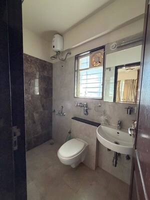 Bathroom in 2 BHK Apartment at Nyati Evita, Dhanori – for Rent
