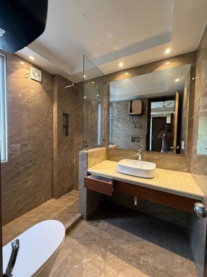 Bathroom in 4 BHK Builder Floor at New Friends Colony – for Rent