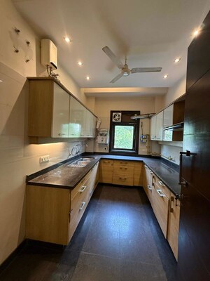 Kitchen in 4 BHK Builder Floor at New Friends Colony – for Rent