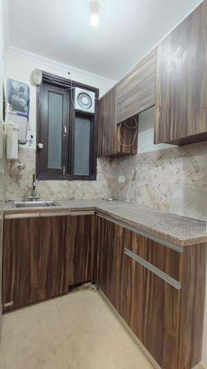 Kitchen in 1 BHK Builder Floor at Freedom Fighters Enclave – for Rent