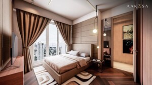 Bedroom in 5 BHK Apartment at Techno Aakasa, Worli – for Sale