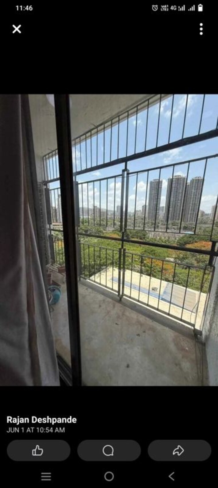 Balcony, olive-apartment 2 Bedroom 1000 Sq.Ft. Apartment In Nalasopara West Palghar 10424943