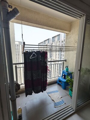 Living Room in 3 BHK Apartment at Godrej Emerald, Ghodbunder Road – for Rent