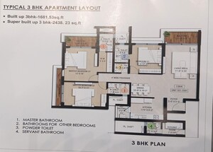 Floor Plan in 4 BHK Apartment at Kanadia Road – for Sale