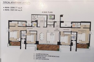 Floor Plan in 4 BHK Apartment at Kanadia Road – for Sale