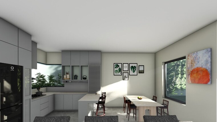 Kitchen, siklapur 2 Bedroom 2475 Sq.Ft. Villa In Siklapur Bareilly 10403975