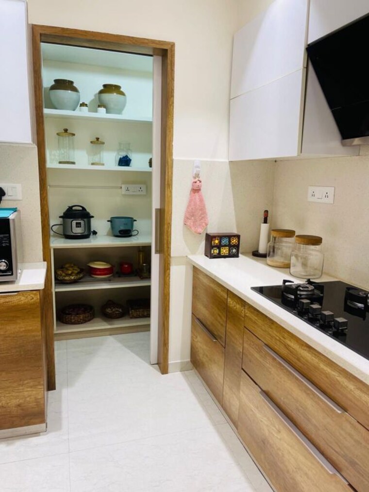 Kitchen, crown-whistling-woods 3 Bedroom 1950 Sq.Ft. Apartment In Kokapet Hyderabad 10425337