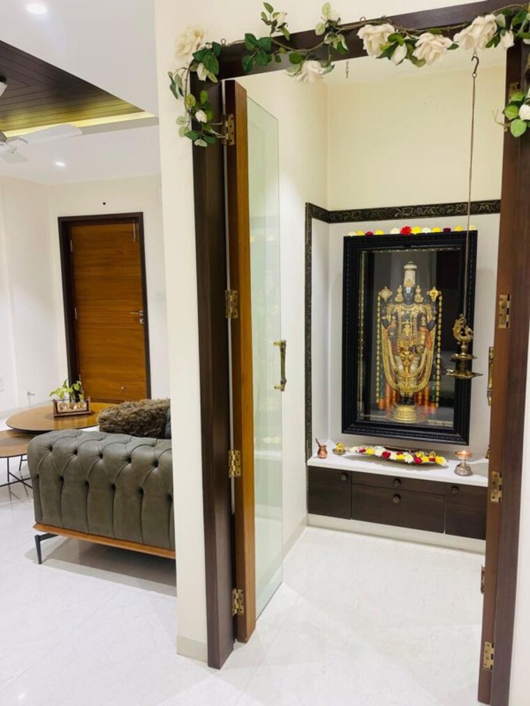 Living Room, crown-whistling-woods 3 Bedroom 1950 Sq.Ft. Apartment In Kokapet Hyderabad 10425337
