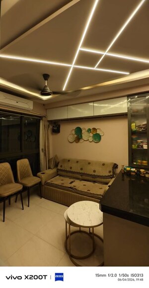 Living Room in 1 RK Apartment at Lodha Crown Quality Homes, Majiwada – for Rent