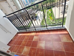 Balcony in 2.5 BHK Apartment at Prestige High Fields Gachibowli, Gachibowli – for Rent