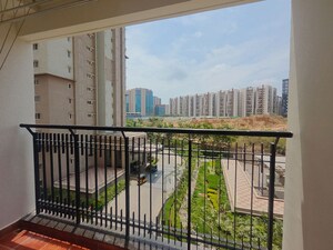 Balcony in 2.5 BHK Apartment at Prestige High Fields Gachibowli, Gachibowli – for Rent