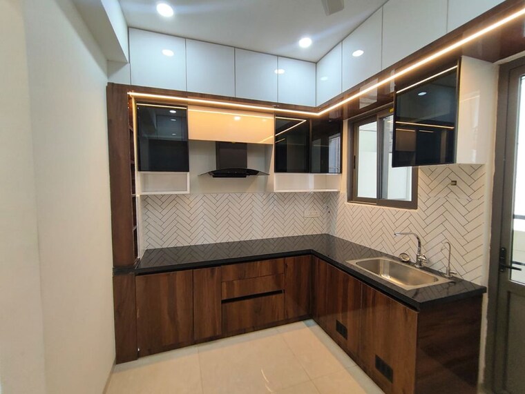 Kitchen, srr-sriram-river-view 3 Bedroom 2200 Sq.Ft. Apartment In Narsingi Hyderabad 10426024