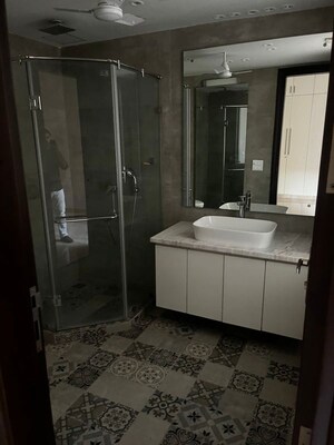 Bathroom in 3 BHK Builder Floor at Greater Kailash ii – for Rent