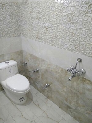 Bathroom in 3 BHK Builder Floor at AJS Heights, Indrapuram – for Rent