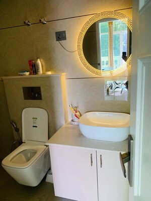 Bathroom in 3 BHK Builder Floor at Mayfield Garden – for Rent