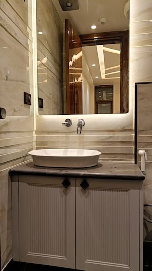 Bathroom in 4 BHK Builder Floor at Sushant Lok I – for Sale