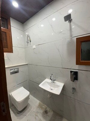 Bathroom in 2 BHK Builder Floor at AJS Heights, Indrapuram – for Rent
