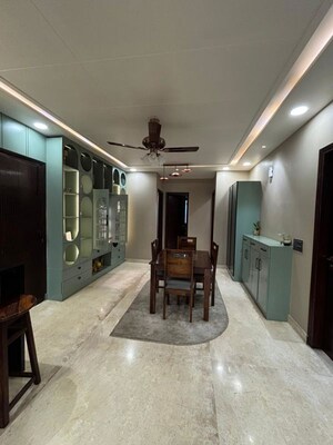 Dining area in 3 BHK Builder Floor at Sector 10a – for Rent