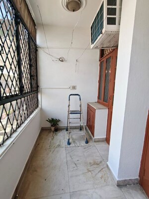 Balcony in 3 BHK Builder Floor at Sarvodaya Enclave – for Rent