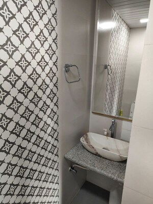 Bathroom in 2 BHK Apartment at Gagangiri Elanza CHS, Mulund East – for Rent