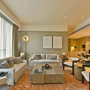 Living Room in 4 BHK Apartment at Rustomjee Crown, Prabhadevi – for Sale