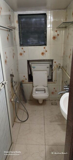 Bathroom in 2 BHK Apartment at Namaskar Majas Madhu CHS, Jogeshwari East – for Rent