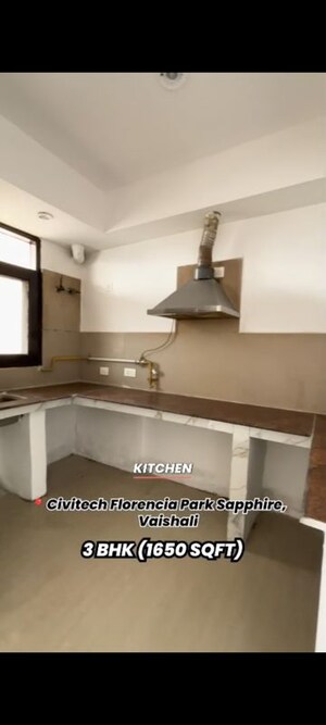 Kitchen in 3 BHK Apartment at Raj Nagar Extension – for Rent