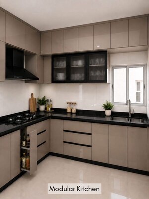 Kitchen in 3 BHK Apartment at Godrej Park Retreat, Sarjapur Road – for Rent