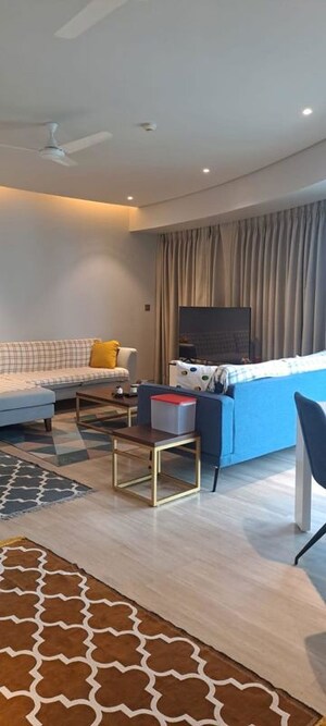 Living Room in 3 BHK Apartment at Lodha The World Towers World One Tier 2, Worli – for Sale