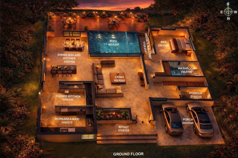 Floor Plan, kakkanad 4 Bedroom 4000 Sq.Ft. Independent House In Kakkanad Kochi 10428450