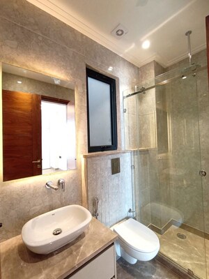Bathroom in 3 BHK Builder Floor at Greater Kailash I – for Rent