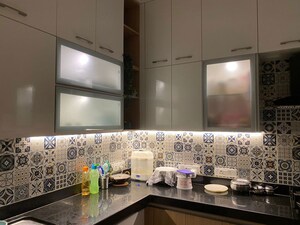 Kitchen in 3 BHK Apartment at LnT Realty Crescent Bay, Parel – for Rent