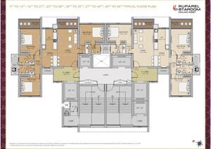 Floor Plan in 3 BHK Apartment at Ruparel Stardom, Malad West – for Sale