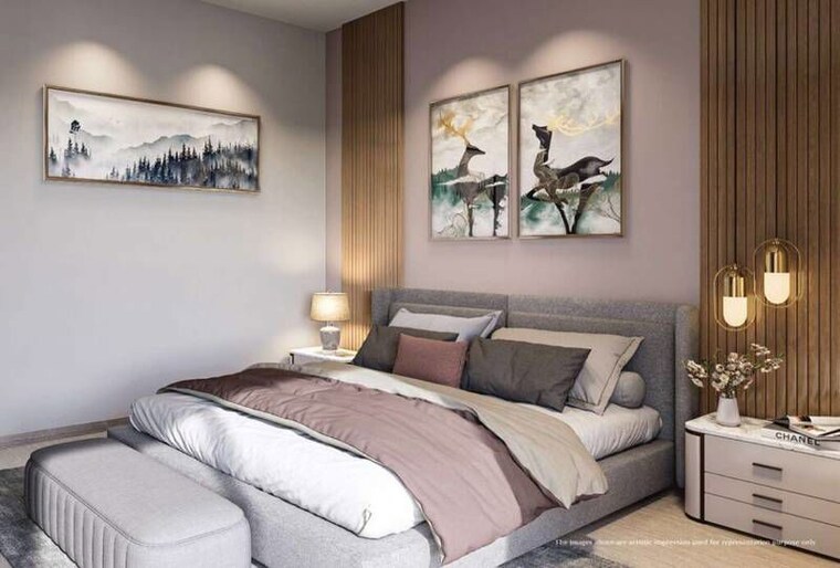 Bedroom, m2k-olive-greens 3 Bedroom 179 Sq.Yd. Builder Floor In Sector 104 Gurgaon 10428818